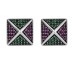 Vintage Zirconia Pyramid Stud Earrings 40200237