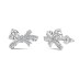 Zirconia Heart Bow Stud Earring 40200404