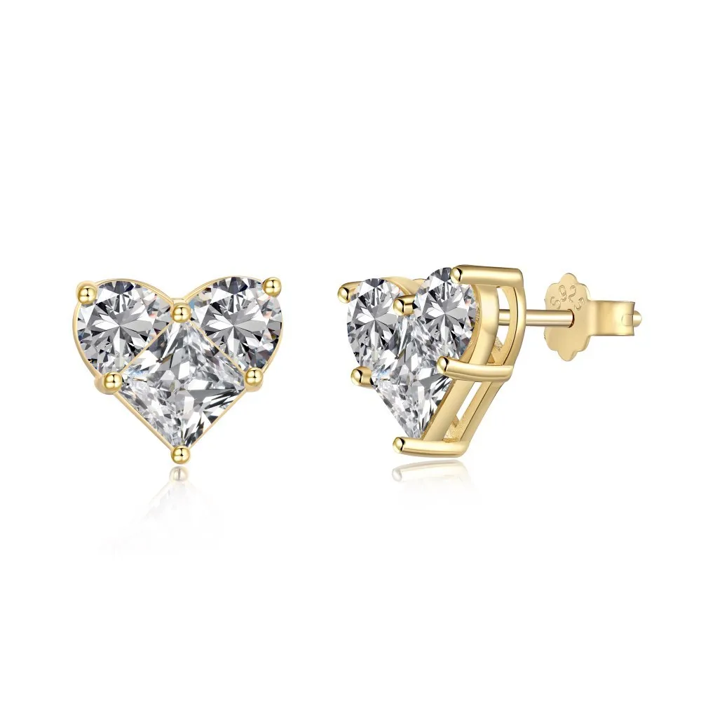 Zirconia Heart Stud Earring 40200405