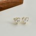 Zirconia Heart Stud Earring 40200405