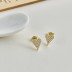 Shiny Zirconia Heart Stud Earring 40200407