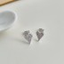 Shiny Zirconia Heart Stud Earring 40200407