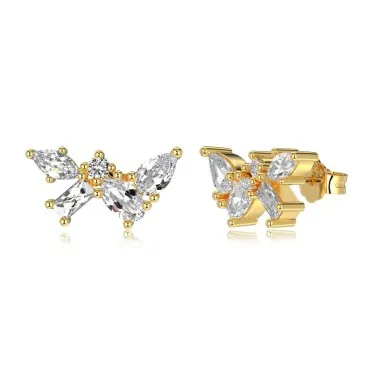 Shiny Irregular Zirconia Stud Earring 40200409