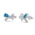 Lovely Zirconia Bow Stud Earring 40200411