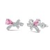 Lovely Zirconia Bow Stud Earring 40200411