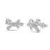 Lovely Zirconia Bow Stud Earring 40200411