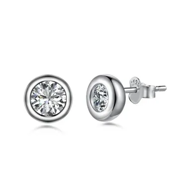 Sparkle Round Zirconia Stud Earring 40200413