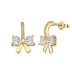 Cute Zirconia Bow Stud Earring 40200414