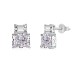 8A Rectangle Zirconia Stud Earring 40200421