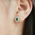 Vintage Emerald Zirconia Stud Earring 40200424