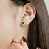 Vintage Emerald Zirconia Stud Earring 40200424