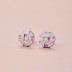 Octagon Colorful Zirconia Stud Earring 40200425