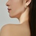 Rectangle C Shape Zirconia Stud Hoop Earring 40200426