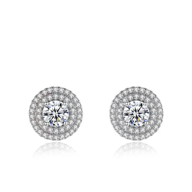 Classical Round Zirconia Stud Earring 40200428