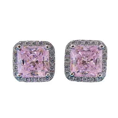 8A Square Zirconia Stud Earring 40200429