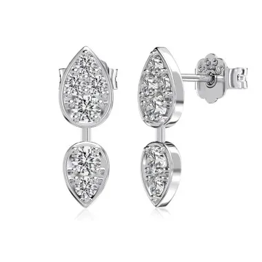 Waterdrop Pear Zirconia Stud Earring 40200430