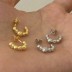 Textural Beads Zirconia Stud Earring 40200431