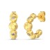 Textural Beads Zirconia Stud Earring 40200431