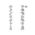 Sparkle Irregular Zirconia Tassel Stud Earring 40200433