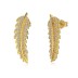 Zirconia Leaves Stud Earring 40200434