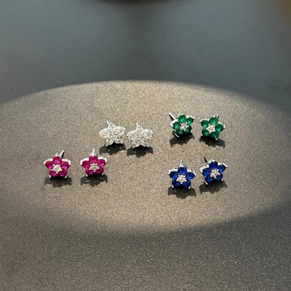 Sparkle Zirconia Flower Stud Earring 40200437 - image5