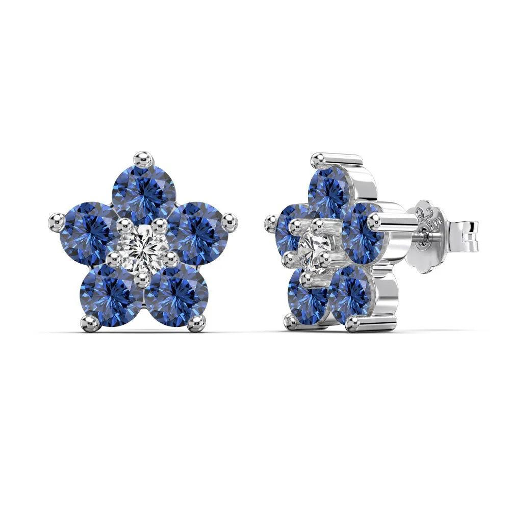 Sparkle Zirconia Flower Stud Earring 40200437