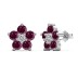 Sparkle Zirconia Flower Stud Earring 40200437