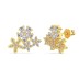 Cluster Flowers Zirconia Stud Earring 40200439