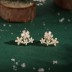 Cluster Flowers Zirconia Stud Earring 40200439