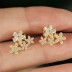 Cluster Flowers Zirconia Stud Earring 40200439