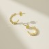 C Shape Zirconia Stud Earring 40200441