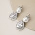 Pearl Waterdrop Zirconia Stud Earring 40200442