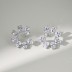 C Shape Oval Zirconia Stud Earring 40200443