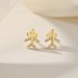 Zirconia Plane Stud Earring 40200444