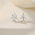 Zirconia Plane Stud Earring 40200444