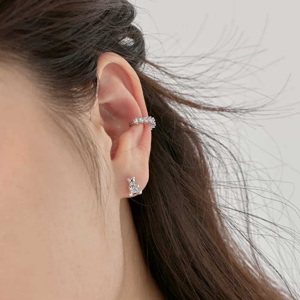 Lovely Bear Zirconia Stud Earring 40200446 - image2