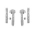 Two Rows Zirconia Stud Earring 40200447