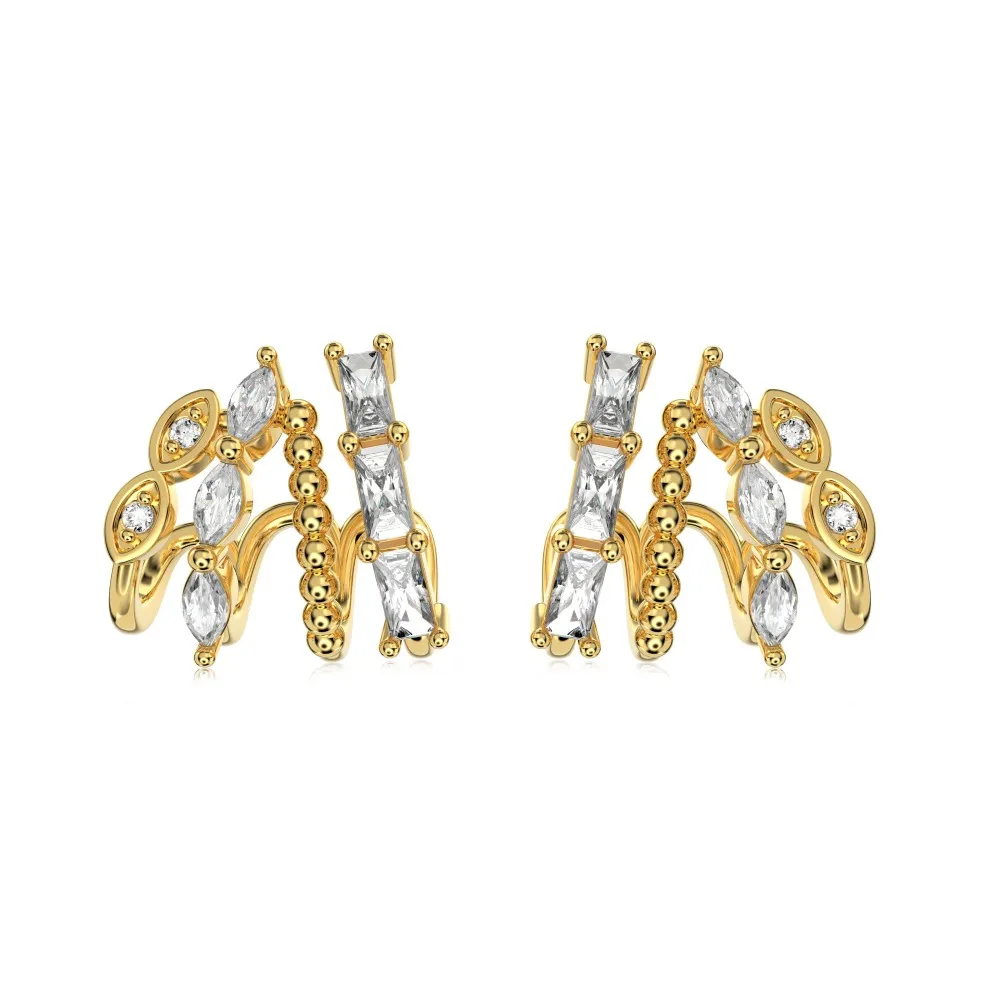 Unique Layers Zirconia Stud Earring 40200448