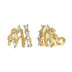 Unique Layers Zirconia Stud Earring 40200448