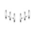 Three Rows Geometric Stud Earring 40200449