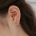 Three Rows Geometric Stud Earring 40200449