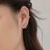 Three Rows Geometric Stud Earring 40200449