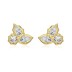 Irregular Zirconia Leaves Stud Earring 40200500