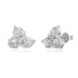 Irregular Zirconia Leaves Stud Earring 40200500