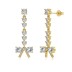 Lovely Bow Zirconia Tassel Stud Earring 40200502