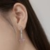 Lovely Bow Zirconia Tassel Stud Earring 40200502