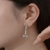 Lovely Bow Zirconia Tassel Stud Earring 40200502