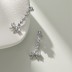 Lovely Bow Zirconia Tassel Stud Earring 40200502