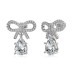 Waterdrop Bow Zirconia Party Stud Earring 40200503