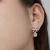 Waterdrop Bow Zirconia Party Stud Earring 40200503